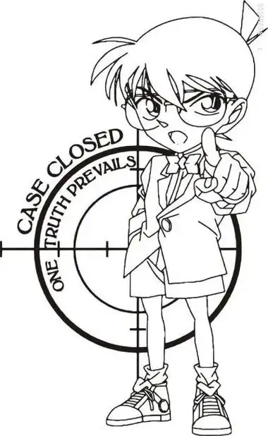 江户川柯南简笔画q版