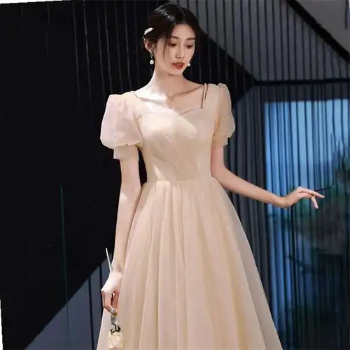 晚礼服女2022新款艺考礼服裙高端婚礼伴娘服高级感生日宴会长裙