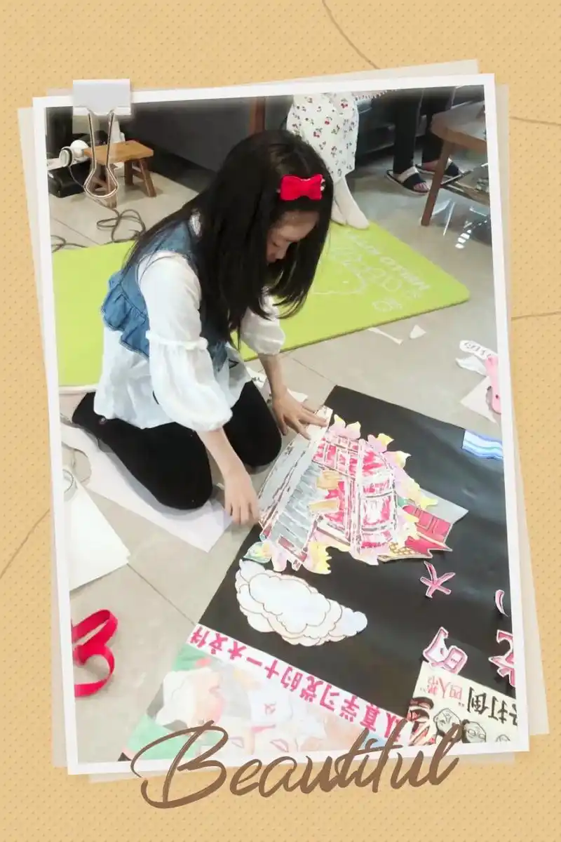 原创手绘中共十一大六一展板完工