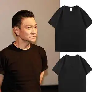 夏季短袖t恤男弹力修身青年健身运动体恤衫男上衣刘德华同款衣服