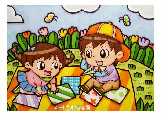 原创作者:丹尼索蜡笔画快乐的童年时光#简笔画  #儿童简笔画  #丹尼索