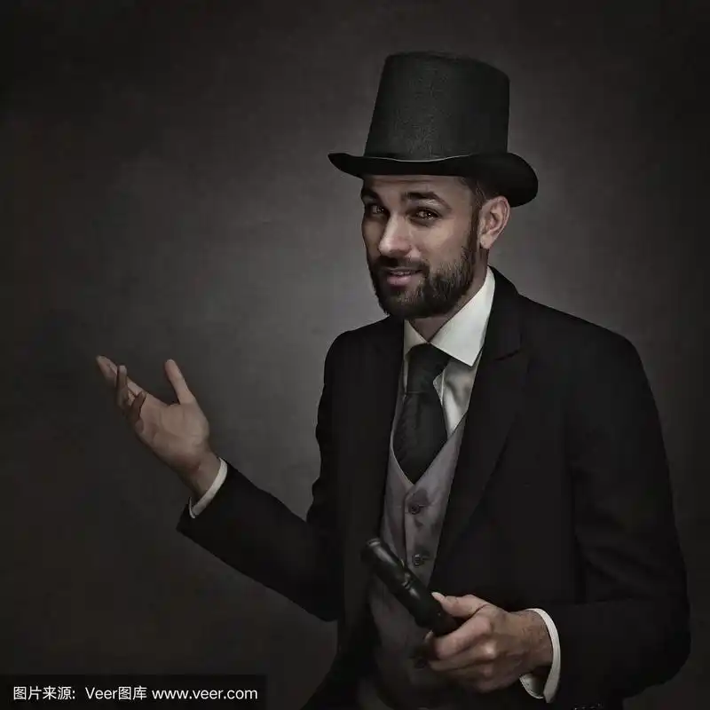 英国人的绅士.复古风格的男性肖像