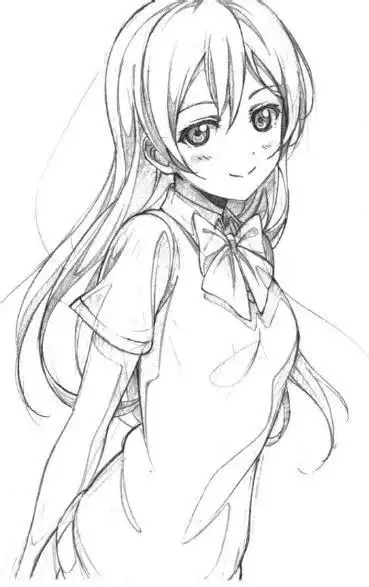 简单的漫画人物女铅笔画图片大全图片,你自己画过的动漫人物有哪些