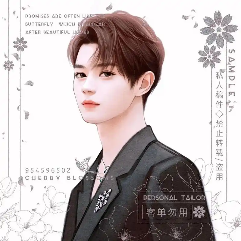 帮客户画的爱豆许凯小头像 #许凯