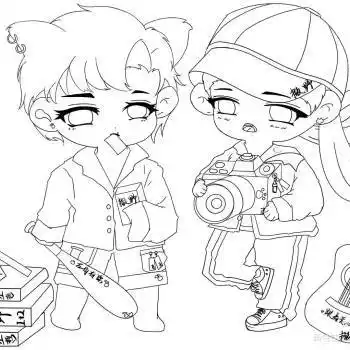 撒野蒋丞顾飞顾飞蒋丞日系q版绘画作品