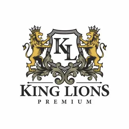 复古风格两只狮子纹章古代贵族标志徽章7719264eps图片免抠素材