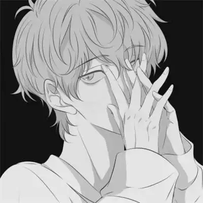 2023男生动漫黑白头像图片