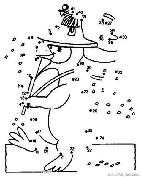 1到10数字点连线简笔画