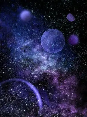 梦幻蓝色星空背景