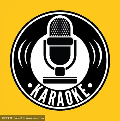 卡拉ok麦克风标志