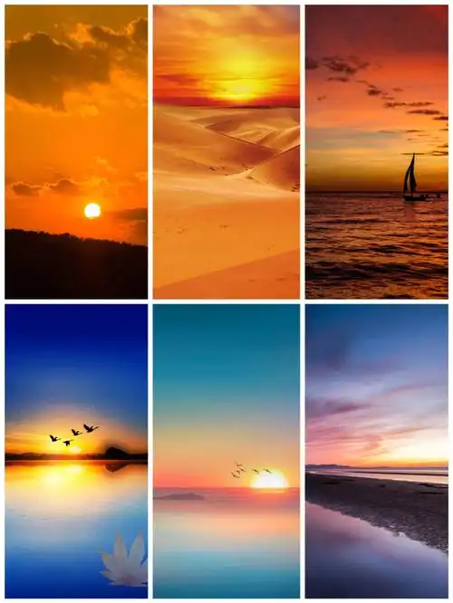 唯美意境落日手机壁纸|海报|背景图|日签素材～·93可用于手机壁纸