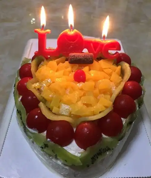 手机用户1388_1wub做的戚风水果奶油生日蛋糕