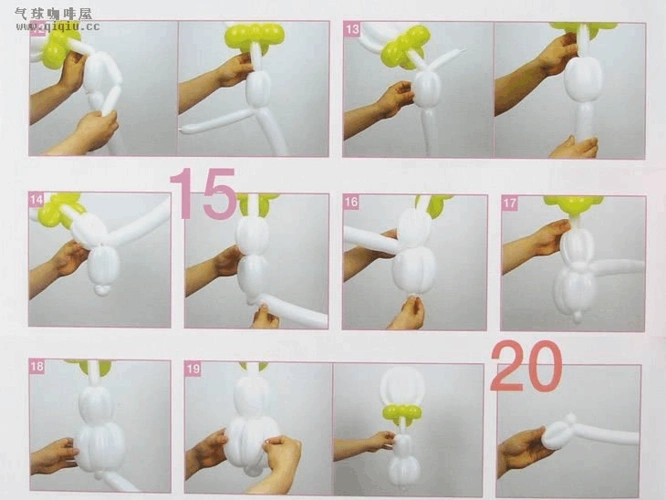 如何用魔术气球做大白鹅详细图解教程