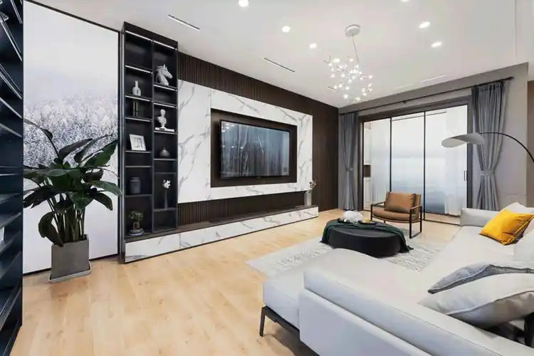 霍尔茨木门家居现代简约电视背景墙