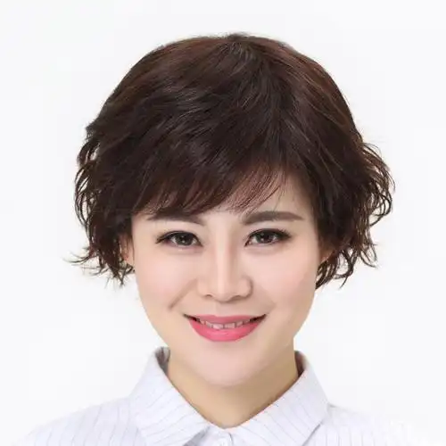 真发假发女短发烫中长卷发妈妈短卷发型中老年假发套逼真自然