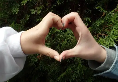 情侣比心手势图片,高清图片