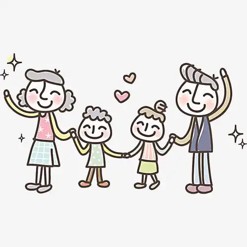 手绘一家人