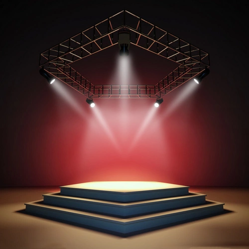 方形舞台镭射灯海报背景素材