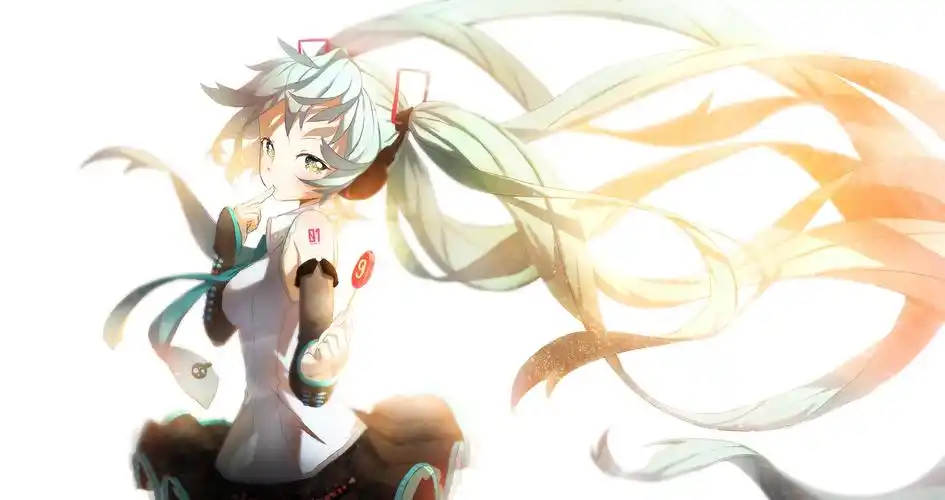 艺术设计白色背景动漫vocaloid人物初音未来whitebackgroundvocaloid