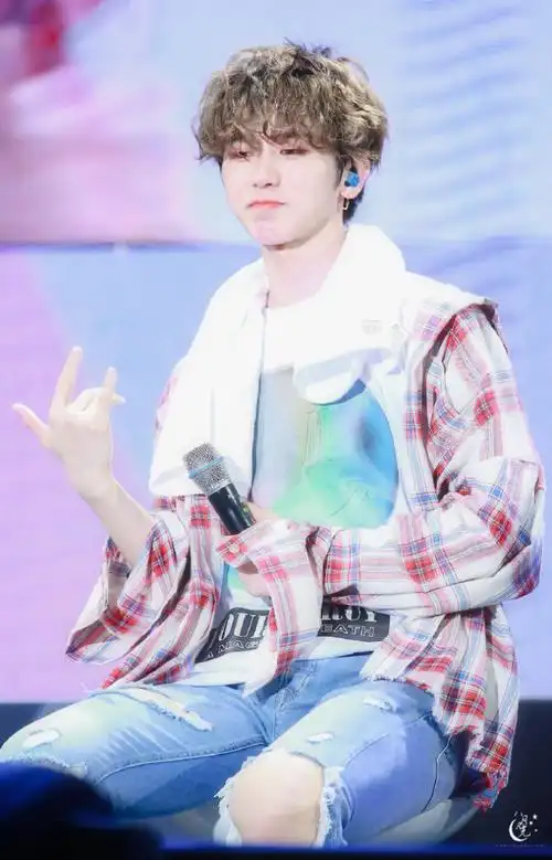 顶着卷发毛茸茸的小王子 cr:augustmoonlight_蔡徐坤