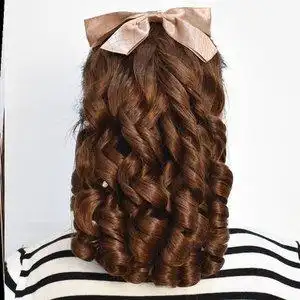 白秀珠假发罗马卷公主卷假发复古旗袍民国油条卷女卷发n蝴蝶结马