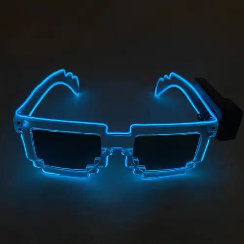 led科幻发光眼镜发光眼镜装备无线墨镜荧光酒吧道具激光dj酒店