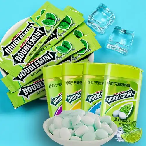 绿箭口香糖100片口气清新薄荷20粒润喉接吻糖果口香糖
