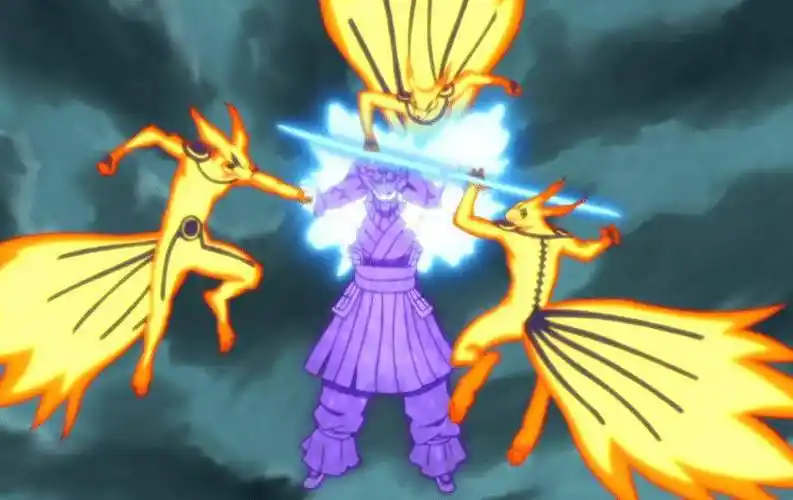 九尾表示,佐助"升级"的过程无比顺畅,威力堪比六道仙人.