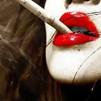 欧美非主流超拽女生叼烟霸气头像图片,抽烟的超