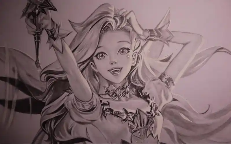 【铅笔画】星籁歌姬——萨勒芬妮_哔哩哔哩_bilibili