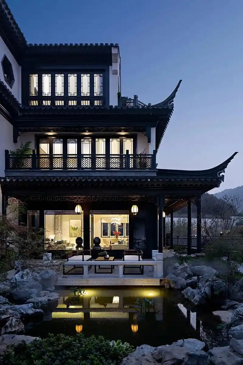 (转载) 462㎡新中式庭院住宅,梦回江南风情!