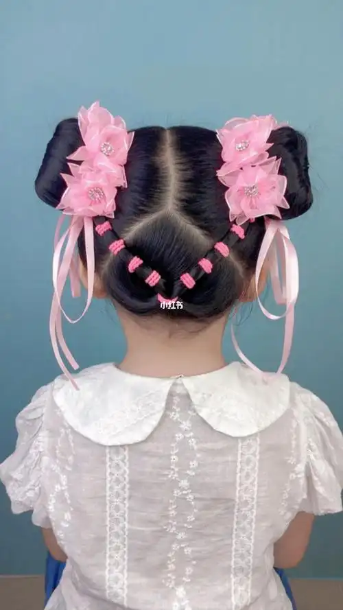 六一儿童节舞蹈表演发型来啦双花丸子头