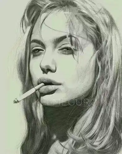 素描手绘各类欧美女星——总有一款令你倾心