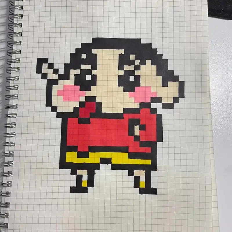 a5网格本 #像素画 # - 抖音