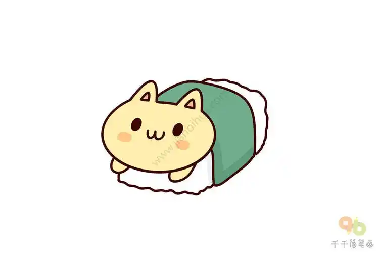 美食图鉴可爱寿司简笔画