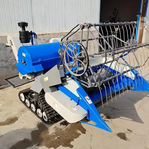 全自动喂入式水稻小型收割机 二次清选25马力自走履带式割稻机 德鑫