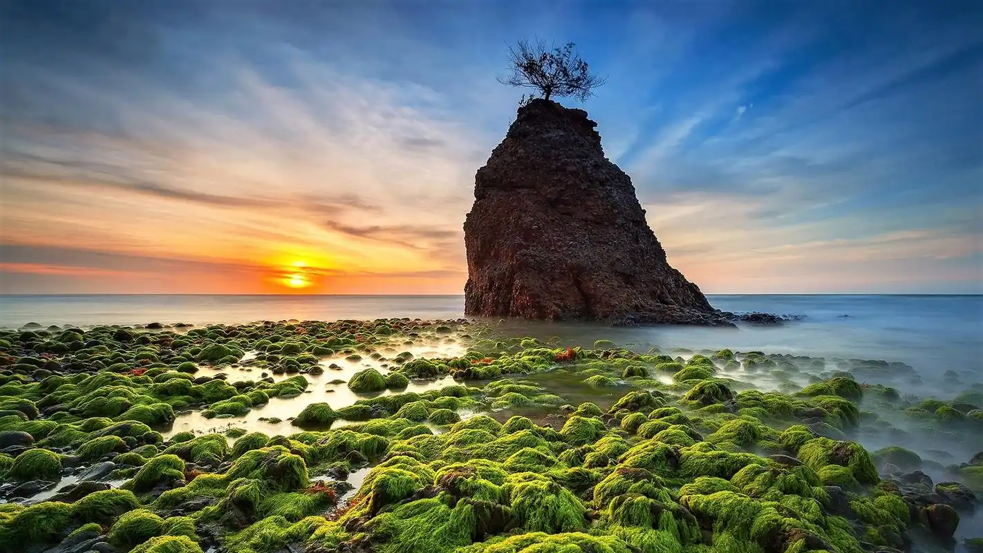 唯美日出日落风景图片高清宽屏壁纸