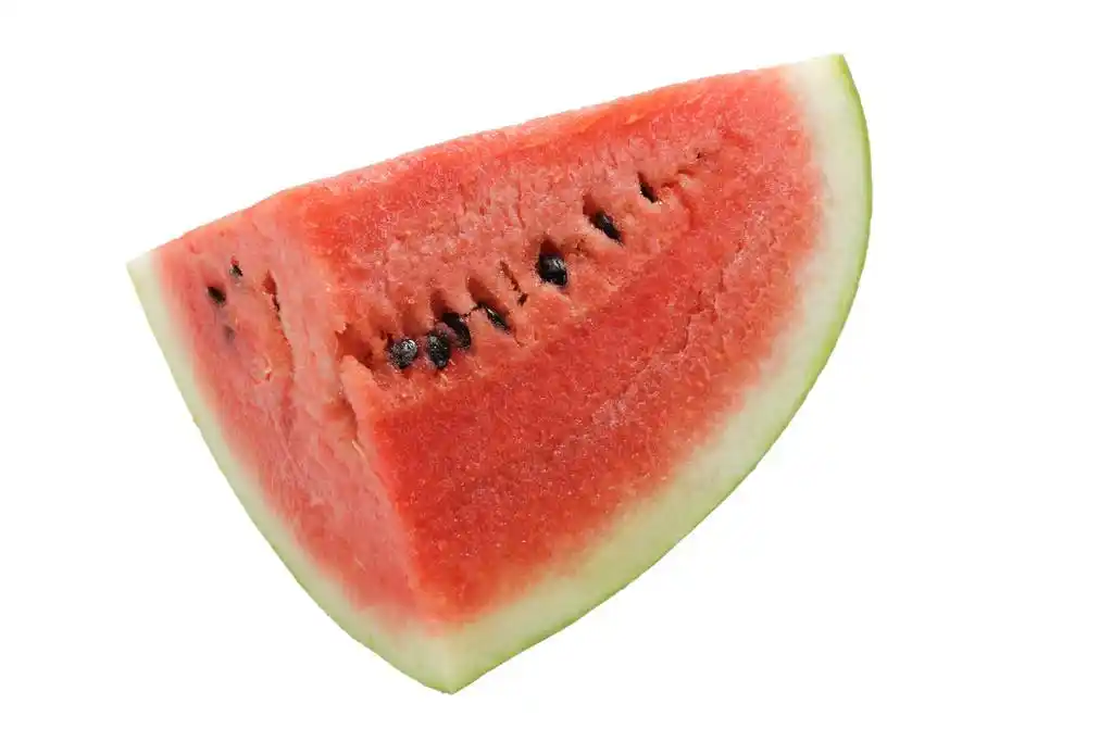 切片的西瓜,白色背景的西瓜片