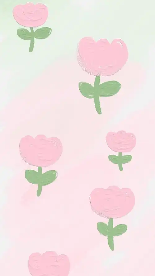 少女心粉色可爱油画风手机壁纸 - 高清图片,堆糖,美图壁纸兴趣社区