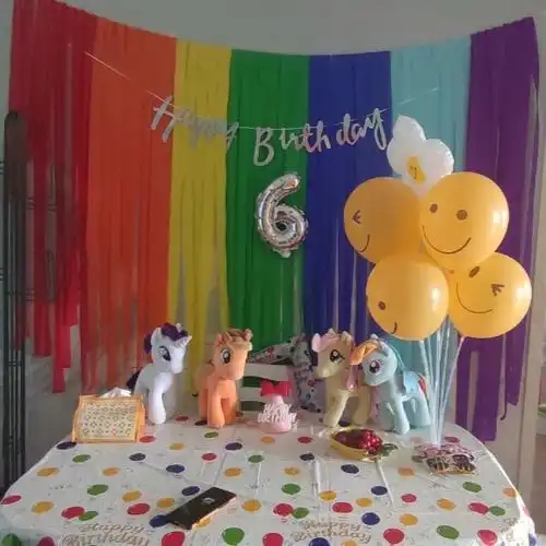 给娃布置的生日现场娃激动的哭了