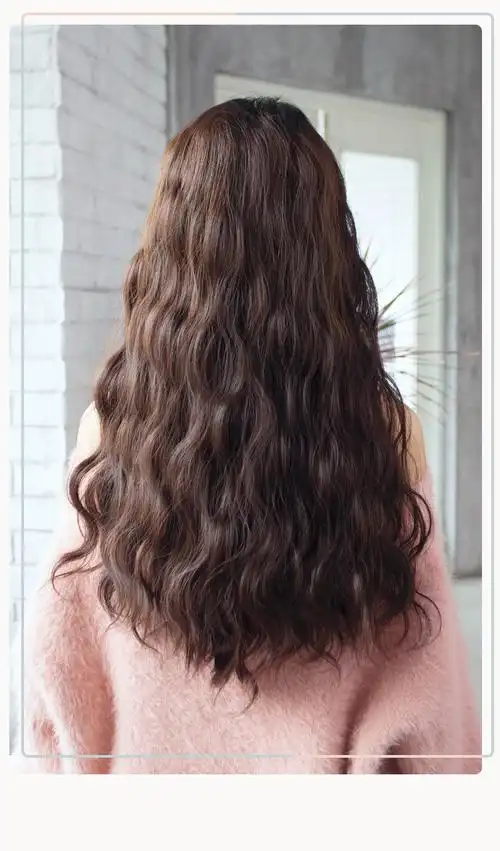 洛滑假发 假发女玉米烫发片 小片式水波纹真发假发片洛滑 隐形无痕浪