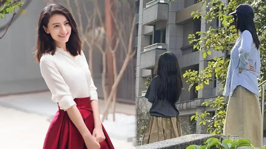 高圆圆公园带女儿玩耍,女儿被曝和赵又廷一模一样,连背影都像夜华