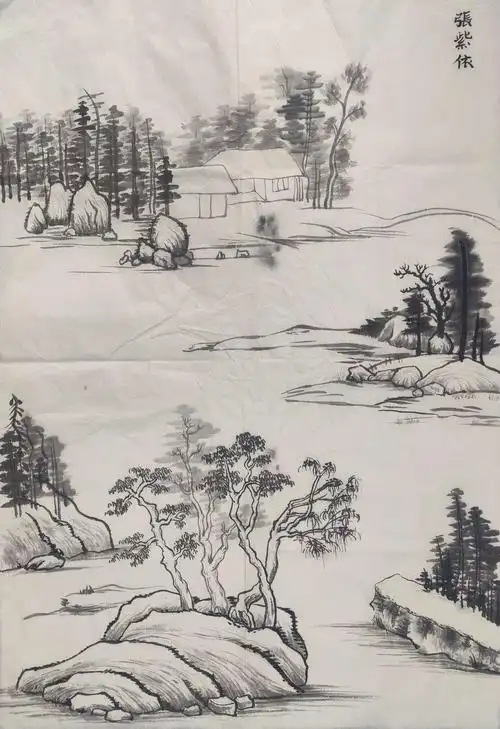 18级美教3班 山水画临摹 结业作品集