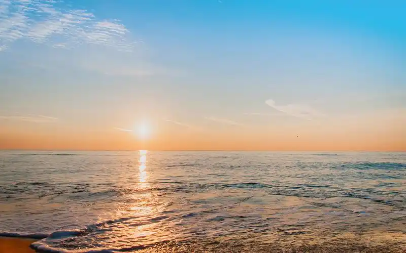 唯美海上落日风景唯美高清桌面壁纸