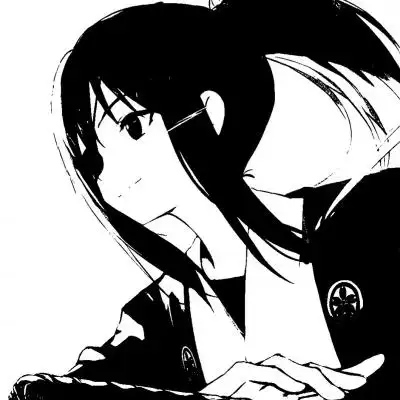 日系黑白动漫女生头像含一对情头