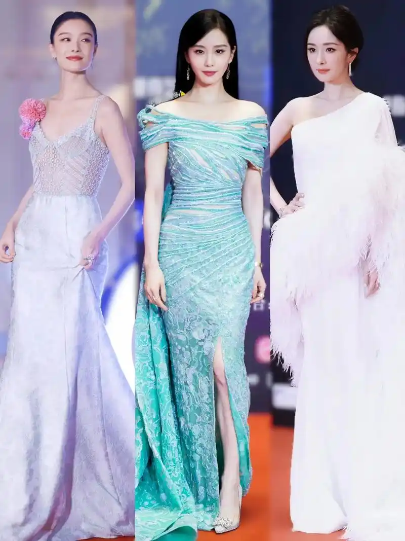 尖叫之夜明星红毯造型合集,你喜欢谁的礼服.依次为:倪妮,刘诗 - 抖音