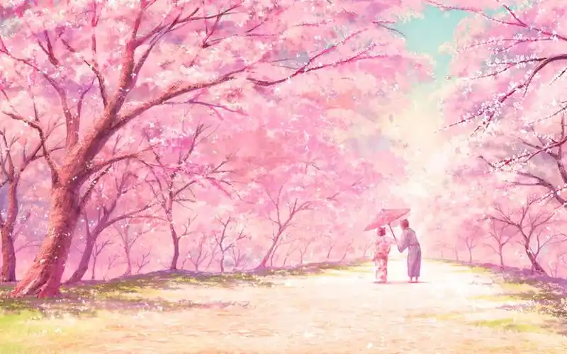 樱花留住落樱,繁华落尽生晖.