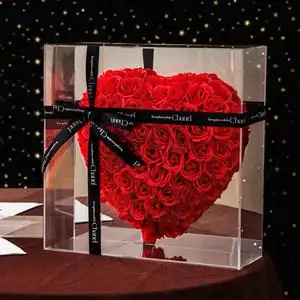 99朵爱心玫瑰花礼盒仿真假花送女友生日表白香肥皂七夕情人节礼物