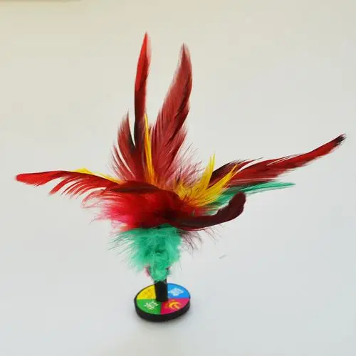 40个包邮 新健鸡毛毽子大号鹅毛毽子比赛专用加厚牛筋底健身花毽