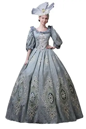 欧洲宫廷装华丽长裙华尔兹舞蹈演出服欧式晚礼服